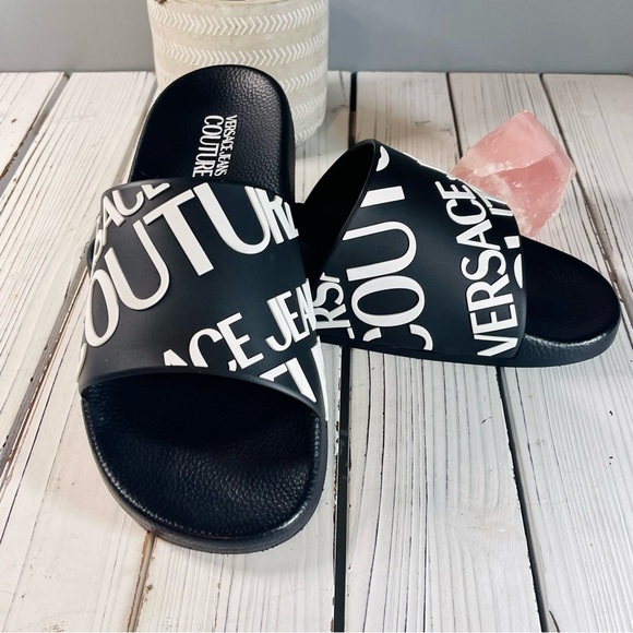 Versace Shoes Versace Jeans Couture Womens Logo Spellout Black